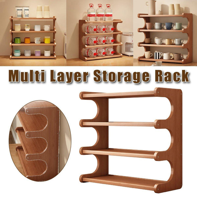 Multi-Layer Desktop Cup Organiser Shelf for Countertop Storage Organisation