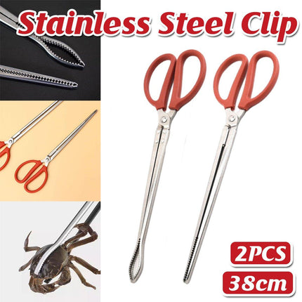 2pcs Heavy Duty Stainless Steel Fishing Clamps Trash Catching Marine Tools
