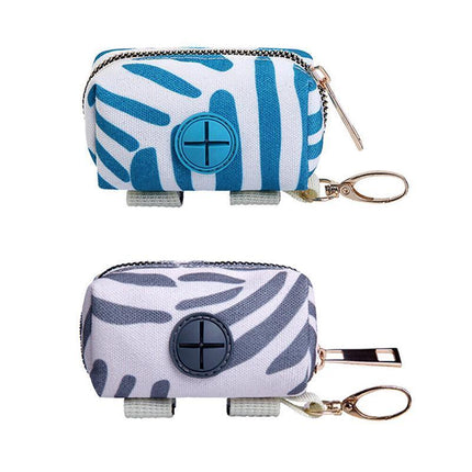 Secure and stylish dog poop bag holder for outdoor use.