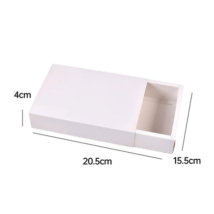 25X White Kraft Paper Drawer Jewelry Package Necklace Bracelet Gift Package box - Aimall