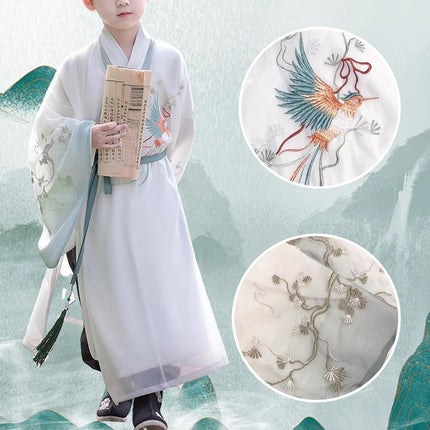 Chinese Traditional Dress Hanfu Kids Ancient Festival Clothing Set for Boys Girl - Aimall