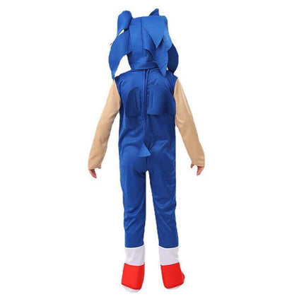 Kids Sonic The Hedgehog Jumpsuit Cosplay Costume Fancy Dress Christmas Wear Hat AU - Aimall