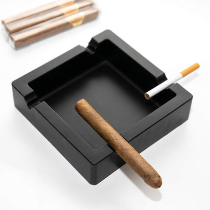 Square Silicone Cigar Ashtray Large Drop Resistant Ash Holder Tray