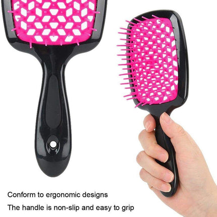 Hollow Out Mesh Air Bag Comb for Curly Hair Fluffy Styling Massage Dry Wet Hair