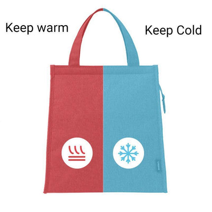 L Size Lunch Bag Thermal Insulated Box Bento Pouch Food Tote Work School Picnic - Aimall