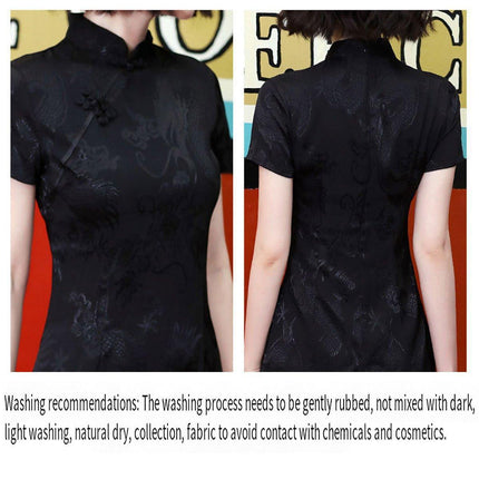 Girls Retro Cheongsam Dress French National Style Fashion Improved Qipao
