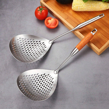 304 Stainless Steel Kitchen Colander Long Handle Noodle Dumpling Strainer Spoon