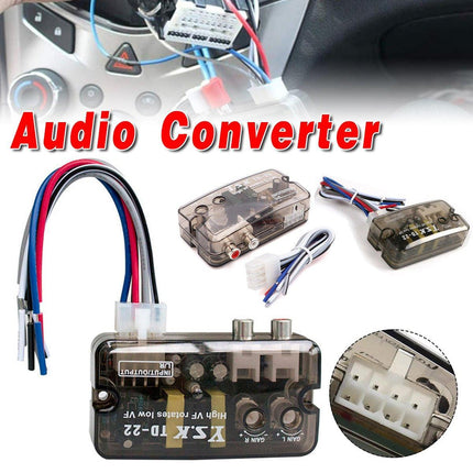 Car High to Low Frequency Converter Auto Stereo Line Speaker Level Adapter TD22