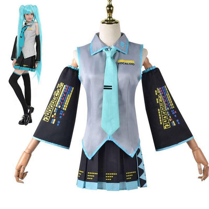 Anime Hatsune Miku Vocaloid Hatsune Cosplay Costume Uniform Dress Party Outfits AU