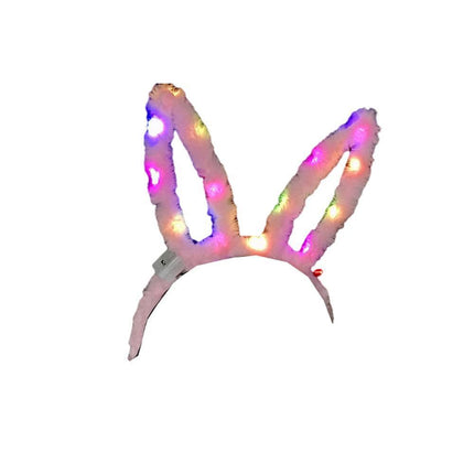 LED Bunny Ears/Angel/Pearl Headband Light Up Headpiece Cute Hair Accessory - Aimall