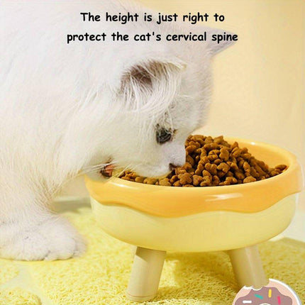 Cat Food Water Bowl Non Slip Raised Pet Feeding Dish Elevated Feeder Cats