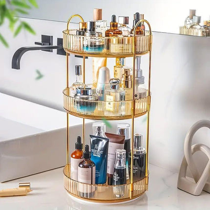 Rotating Cosmetic Organiser Home Storage Shelf Box for Makeup and Beauty Product