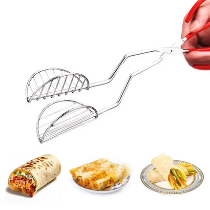 Stainless Steel Taco Clip Tortilla Pancake Deep Fried Chips Cooking Kitchen Tool