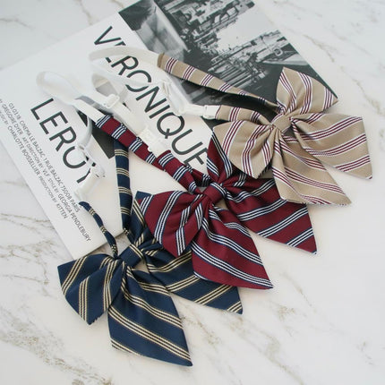 For Women School Uniform Checkered Lovely Sailor Style JK Japanese Collar BowTie - Aimall