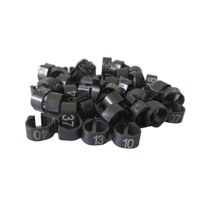 100X 001-100 Digital Numbered Bird Leg Band Rings Clip For Pigeon Parrot Poultry