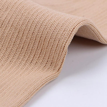 Zip Sox Compression Socks Zipper Leg Support Knee Open Toe Shaper Stockings Beige - Aimall