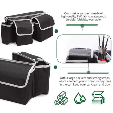 Car Trunk Seatback Storage Bag Multifunctional Organizer for Vehicle Accessories
