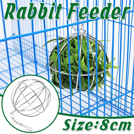 Rabbit Grass Balls Hangable Feeding Rack for Small Animals Chew Toys and Snacks