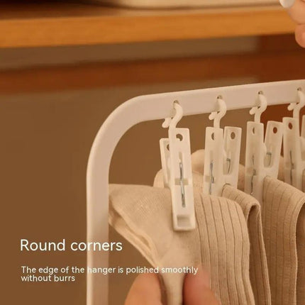 Clothes Rack Plastic Household Drying Hangers Non-Slip Storage Clip Organiser