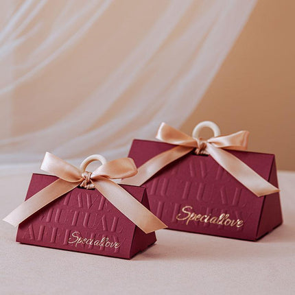 5PCS Portable Luxury Wedding Candy Gift Boxes Favour Packaging High-end Party