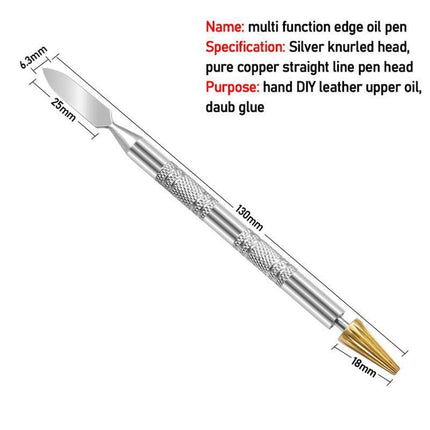 Dual Head Leather Edge Oil Dye Paint Pen Applicator Paint Roller DIY Leather - Aimall