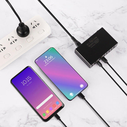 60W 10 Port USB Charger Multi Port AC Adapter Travel Wall Hub Charging Station