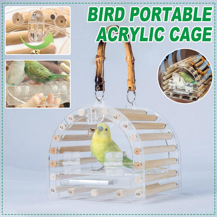 Portable Bird Carrier Bag Bird TravelCage Lightweight Cage For Parrot Ornamental