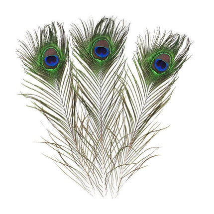 5-10PCS Natural Peacock Tail Eyes Feathers 75-80cm 26-30cm DIY Craft Vase Decor - Aimall