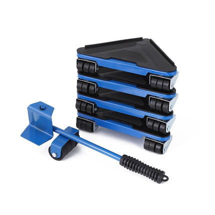 Heavy Duty Moving Tool Set Easy Move Five Piece Furniture Lifter Kit for Home