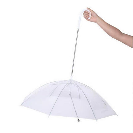 Pet Dog Transparent Umbrella 30 inch Diameter With Dog Leash For Rain Walking Outdoor
