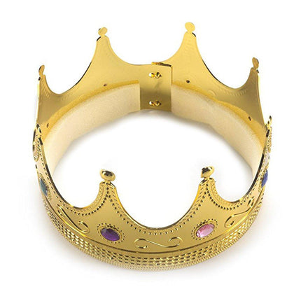 2PCS Gold King Crown Hat Prince Costume Accessory Party Masquerade Prop