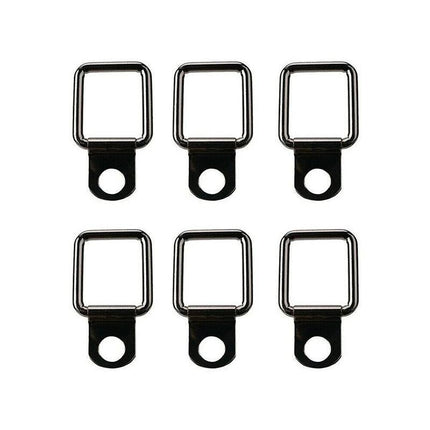6PCS Black Heavy Duty Fixing Point Anchor Eye Tie Down Lashing Loop D-Ring Hook - Aimall
