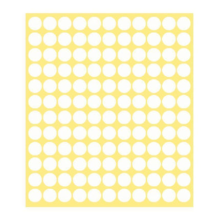 8/13/25/50mm Colour Sticker Dots Adhesive Round Labels Circular Scrapbooking White - Aimall