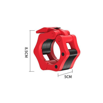 50mm Barbell Clamp Collar Clip Olympic Weightlifting Lift Spring Lock - Aimall