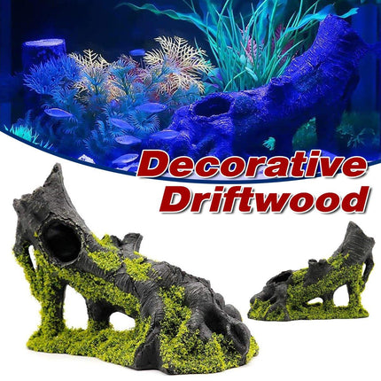 Resin Fish Tank Decorations Aquascape Dead Wood Ornament Simulation for Aquarium