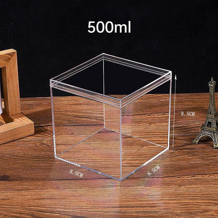 10pcs Clear Acrylic Plastic Boxes Square Storage Containers for Food  Small Item