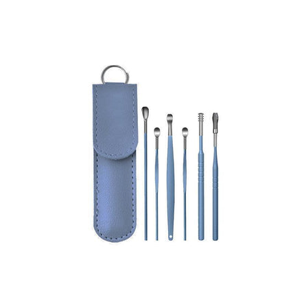 6Pcs Earpick Ear Wax Curette Ear Cleaner Remover Spoon Ear Cleaning Tool Kit - Aimall