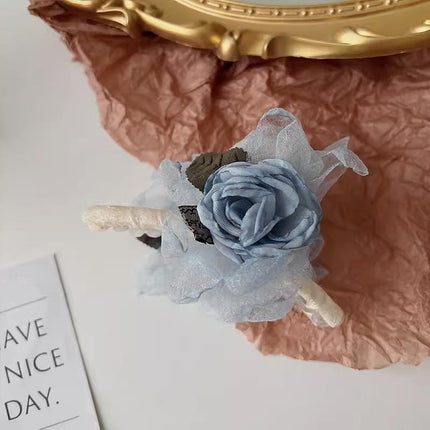 Flower Tulle Hair Clips Large Hair Pins Hairgrips Claw Clips for Hair Women - Aimall