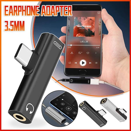 Up to 2 Type C to 3.5mm Audio Headphone Connector Earphone Adapter Aux Jack 1X2X - Aimall