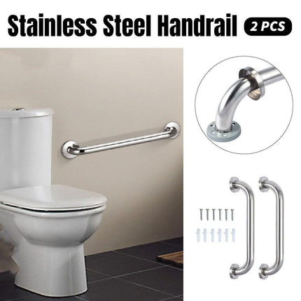 2X Stainless Steel Bathroom Shower Grab Bar Safety Handrail Wall Support Handle