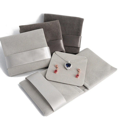 5pcs Flannel Jewellery Bags Drawstring Pouches for Storing Jewellery Accessories