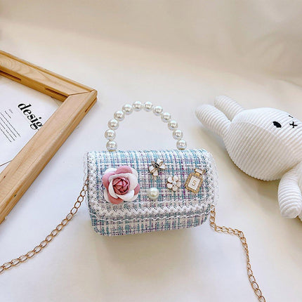 Girls Small Square Princess Handbag Chain Shoulder Bag Kids Messenger Bag