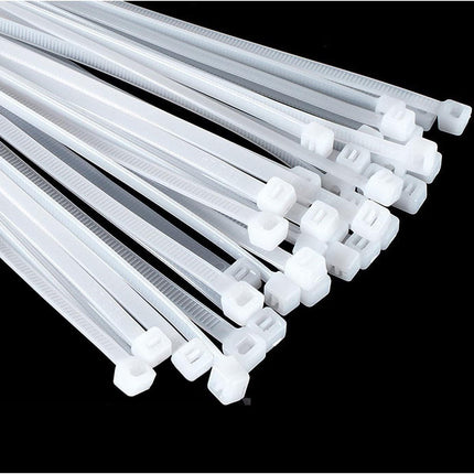 100X Cable Ties Zip Ties Nylon UV Stabilised Bulk White Cable Ties - Aimall