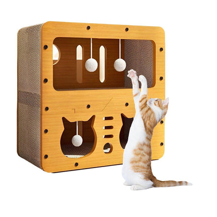 Wear-resistant Cat Scratch Board House Four Seasons Cat Climbing Tower Toy Nest