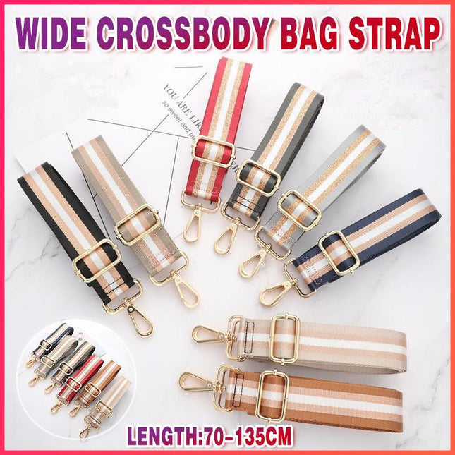 New Crossbody Bag Handbag Belt Satchel Wide Adjustable Canvas Shoulder Strap - Aimall