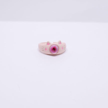 Pink Little Monster Open Ring Women's Cute Celebrant Sweet Ring