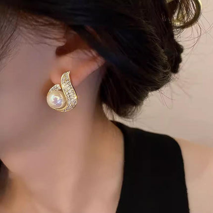 Elegant Simple Pearl Earrings Various Styles For Women Ladies Jewelry Gift - Aimall