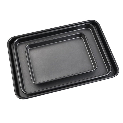 3pcs Rectangular Baking Pan Set Nonstick Oven Bakeware Mould for Home Cooking