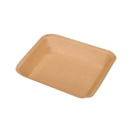 100pcs Eco-friendlyKraft Paper  Trays for Fries Snacks Greaseproof Hot Dog Trays