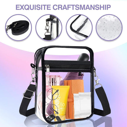 Transparent Crossbody Bag Clear Stylish Handbag for Men and Women Daily Use